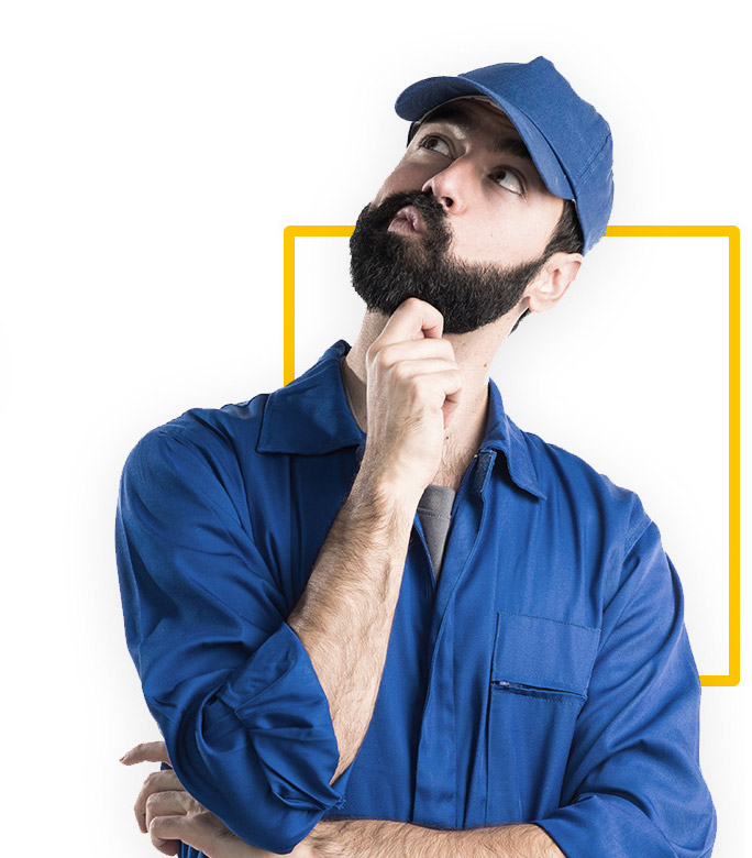 Man thinking plumbing Man thinking plumbing