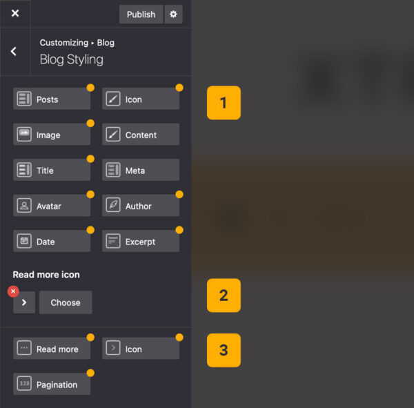 Theme Options: Blog Styling – XTRA Documentation