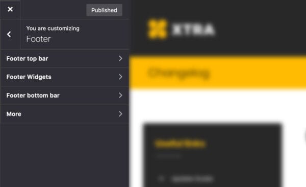 Footer panels