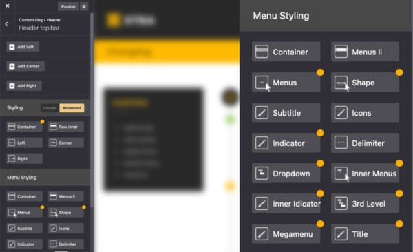 Header top bar