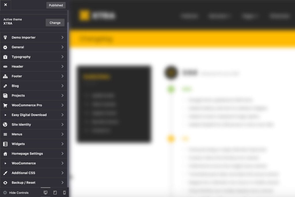 Theme Screenshots – XTRA