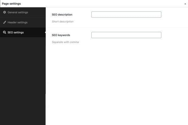 Page settings 3