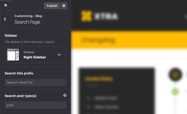 Search settings