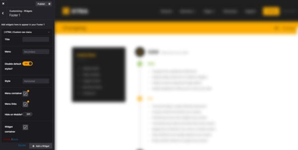 Footer widget