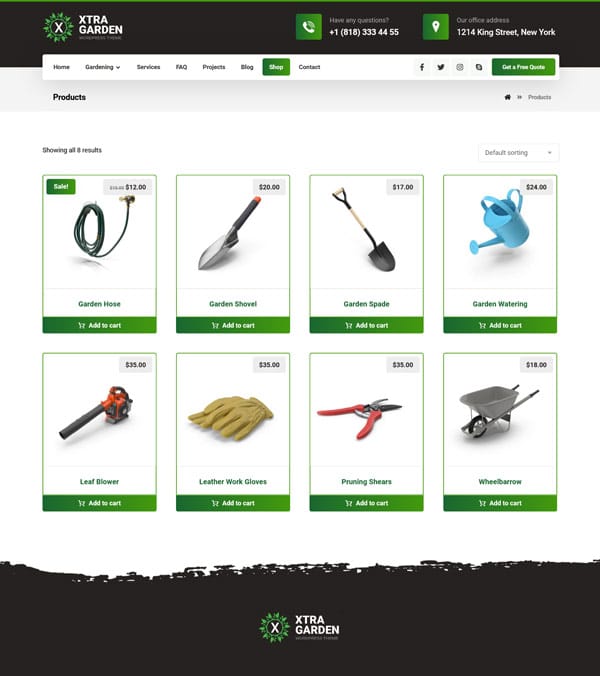 Gardening shop